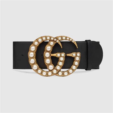 large gucci pearl belt|tan gucci belt women.